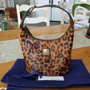 Dooney & Bourke T Moro Bucket Leopard Hobo Bag